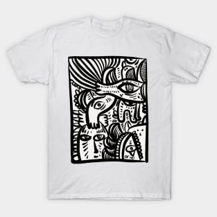 Color me Graffiti Doodle Creatures T-Shirt